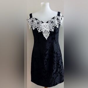 Jessica McClintock 80s Gunne Sax Party Dress Whimsigoth Goth Fall Castlecore